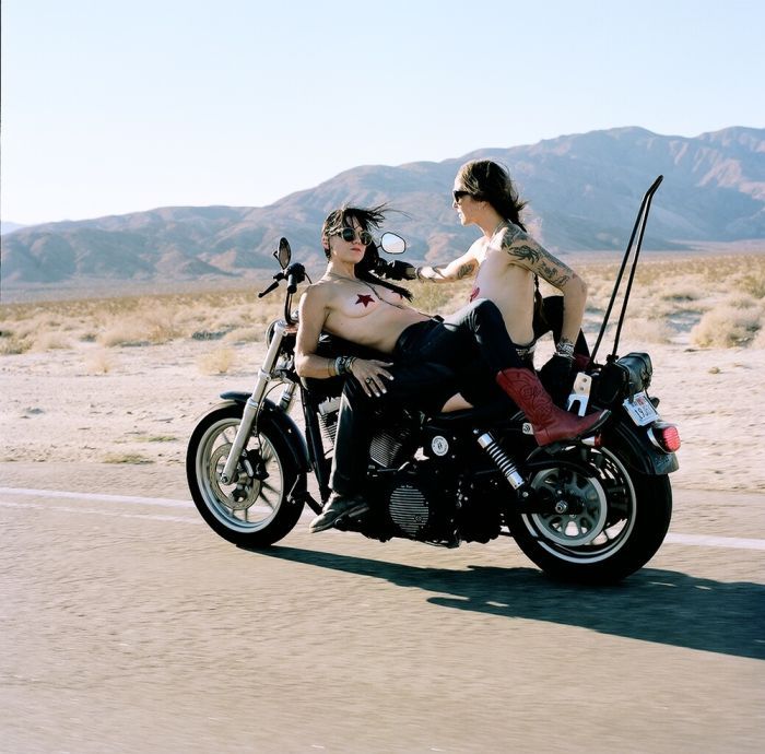 Girls on a motorcycle in Qidong